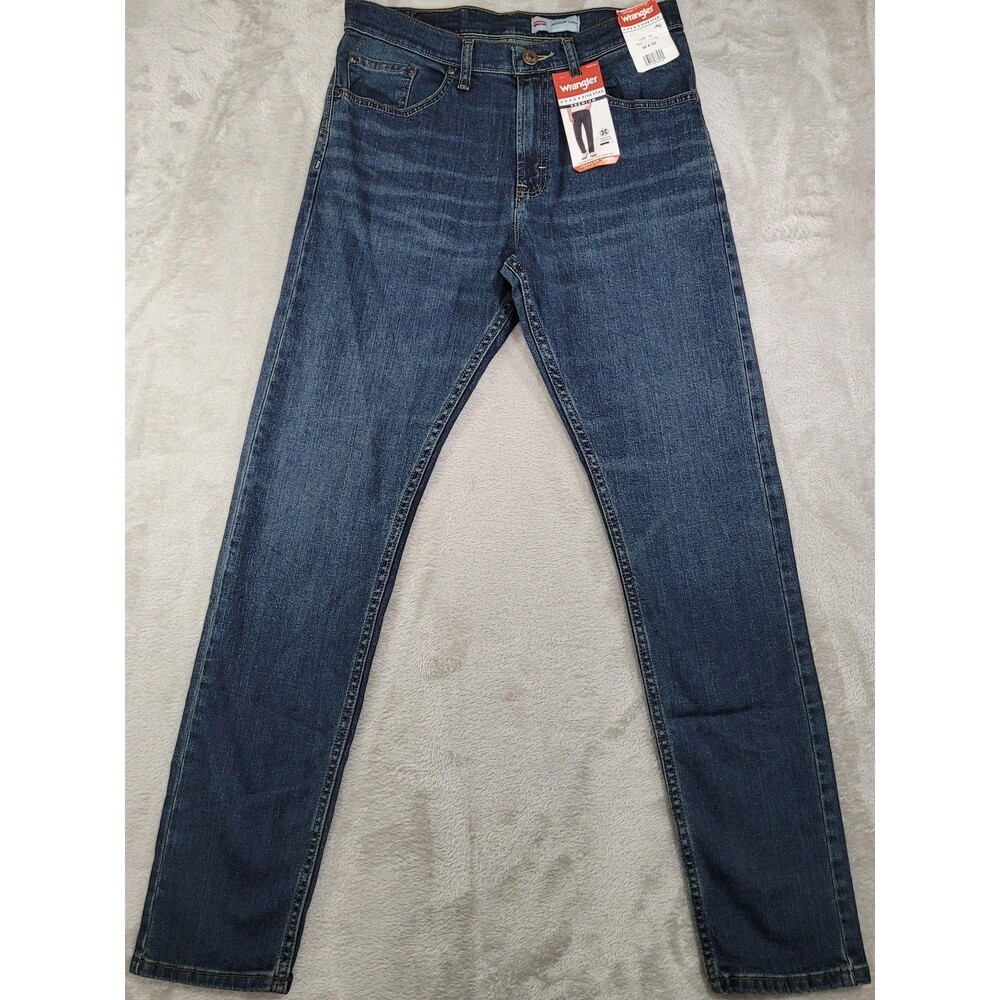 Wrangler Five Star Jeans Mens 30x32 Blue Med Wash Regular Taper Stretch Denim